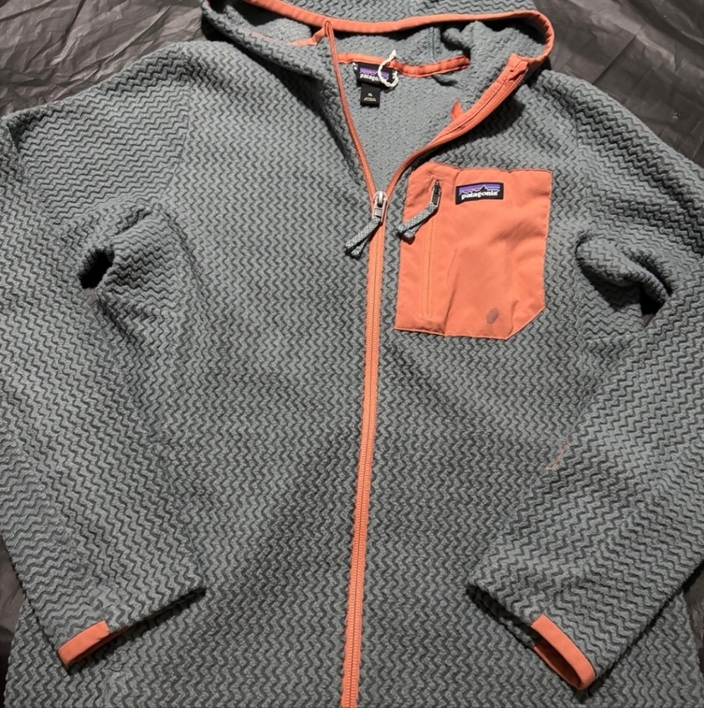 Patagonia R1 Air Full-Zip Hoody Girls XL Or W Xs Black Fleece Jacket